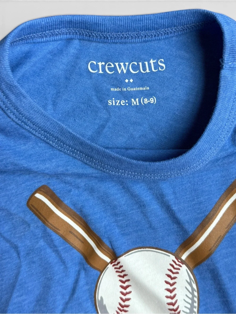 J. Crew Crewcuts Boys Baseball Bat Ball Graphic Tee Size M 8-9